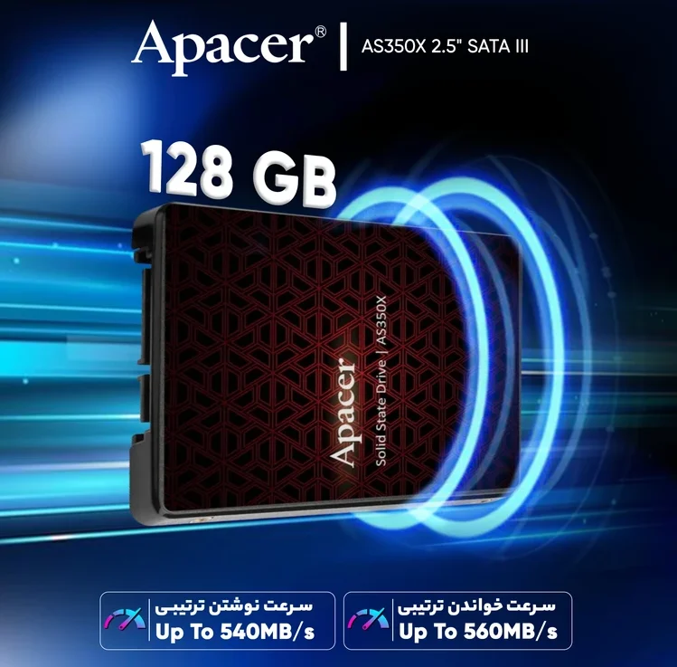 SSD اینترنال اپیسر Apacer AS350X ظرفیت 128 گیگابایت
