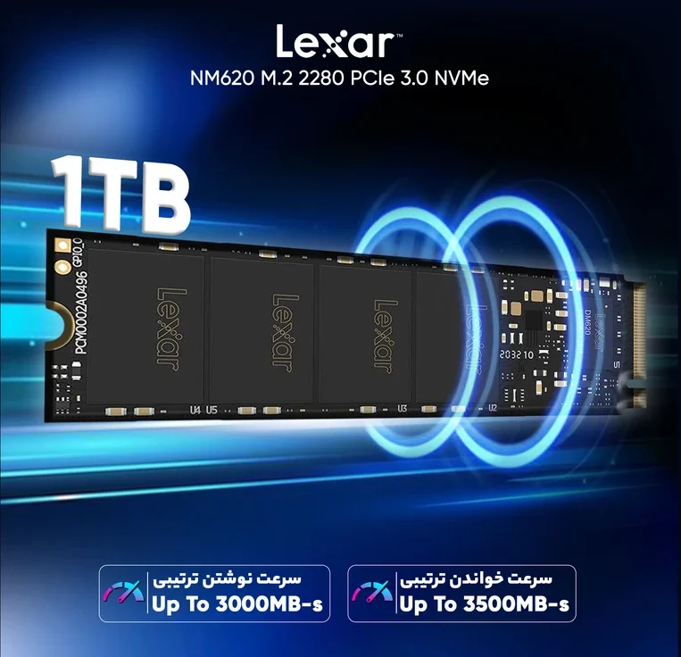 اس اس دی اینترنال PCIe Gen3 x4 لکسار NM620 ظرفیت 1 ترابایت