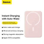 پاوربانک مغناطیسی باسئوس مدل Magnetic Mini ظرفیت 10000mAh (پشتیبانی از MagSafe) - تصویر 4