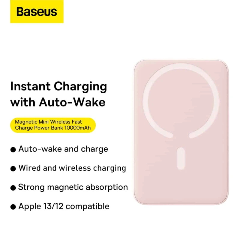 پاوربانک مغناطیسی باسئوس مدل Magnetic Mini ظرفیت 10000mAh (پشتیبانی از MagSafe) - تصویر 4