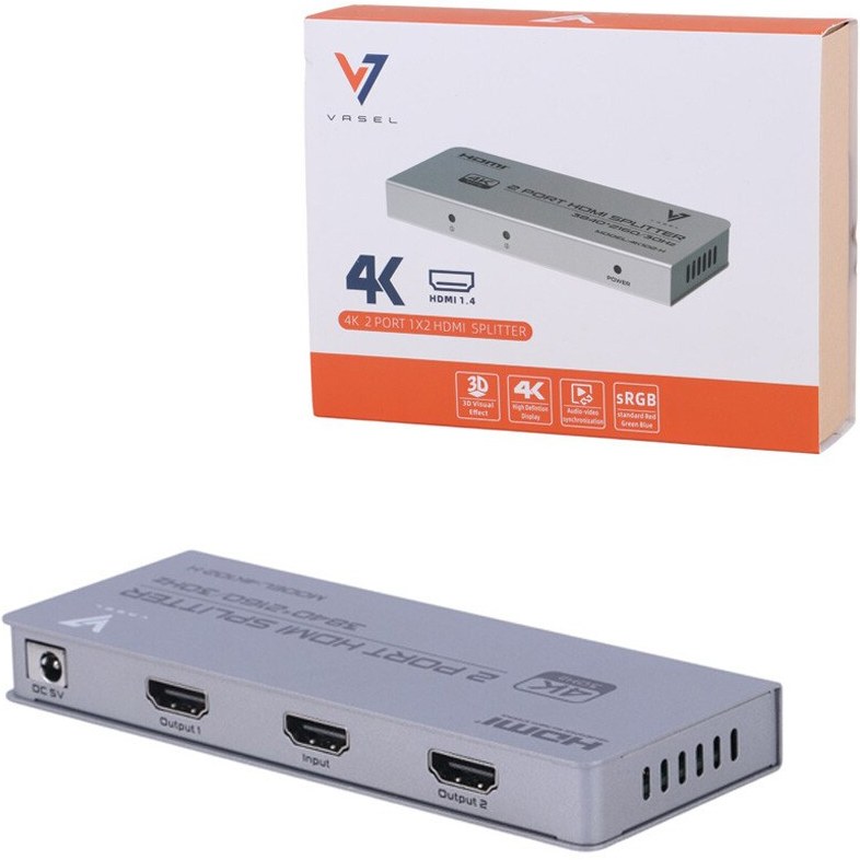 اسپلیتر ۱ به ۲ HDMI واصل (VASEL) مدل VSL-4K-102H | پشتیبانی از 4K - تصویر 6