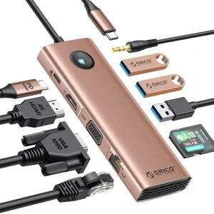 هاب ۱۰ پورت USB-C اوریکو مدل PW11-10P