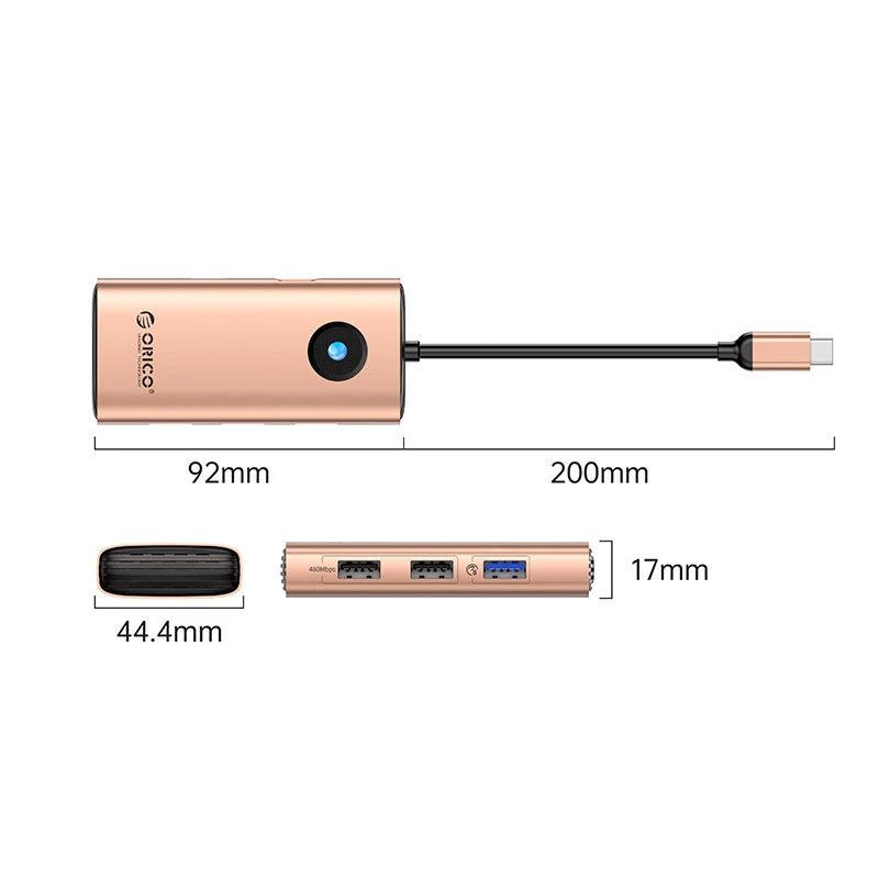 هاب ۱۰ پورت USB-C اوریکو مدل PW11-10P - تصویر 2