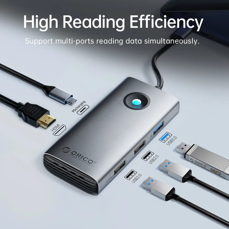 هاب 5 پورت USB-C اوریکو ORICO PW11-5P با خروجی HDMI 4K - تصویر 5