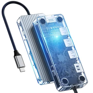 هاب ۶ پورت USB-C اوریکو مدل WB-6RJ | خروجی شبکه گیگابیت و 4K HDMI