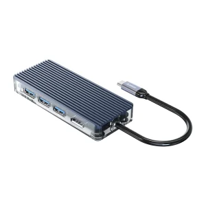 هاب ۶ پورت USB-C اوریکو مدل WB-6RJ | خروجی شبکه گیگابیت و 4K HDMI