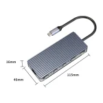 هاب ۶ پورت USB-C اوریکو مدل WB-6RJ | خروجی شبکه گیگابیت و 4K HDMI - تصویر 2