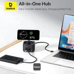 هاب 7 پورت USB-C و شارژر بی سیم بیسوس مدل BS-OH122 - تصویر 6
