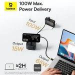 هاب 7 پورت USB-C و شارژر بی سیم بیسوس مدل BS-OH122 - تصویر 4