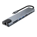 هاب ۸ پورت USB-C مجنتیک مدل CHD8 با خروجی 4K و PD 87W