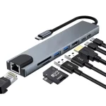 هاب ۸ پورت USB-C مجنتیک مدل CHD8 با خروجی 4K و PD 87W - تصویر 2