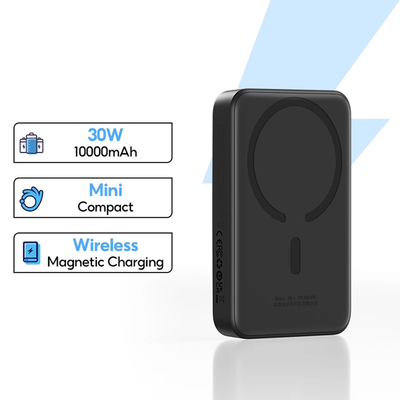پاوربانک مغناطیسی باسئوس مدل Magnetic Mini 30W ظرفیت 10000mAh - تصویر 3