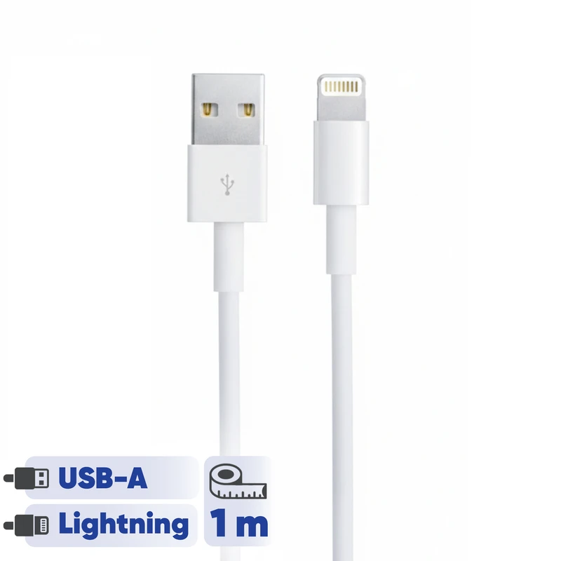 کابل تبدیل USB به لایتنینگ اپل طول ۱ متر