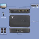 کی وی ام سوئیچ ۲ پورت HDMI واصل مدل VSL-HK201 با کیفیت 4K - تصویر 2